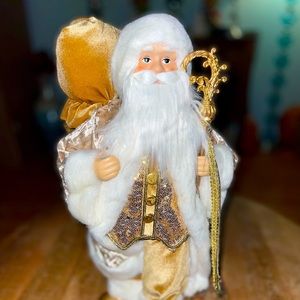 Santa Clause Golden Elegant Christmas Old St. Nick